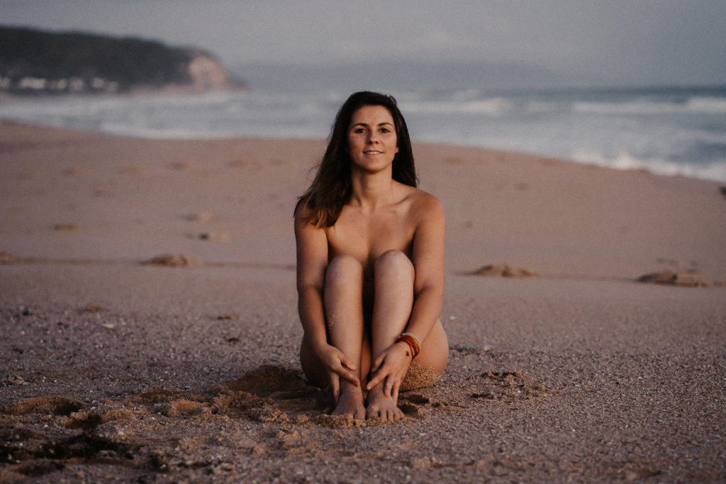 Nackt Göttinnen Shooting mit Sabrina in Canos de Meca bei Sonnenuntergang