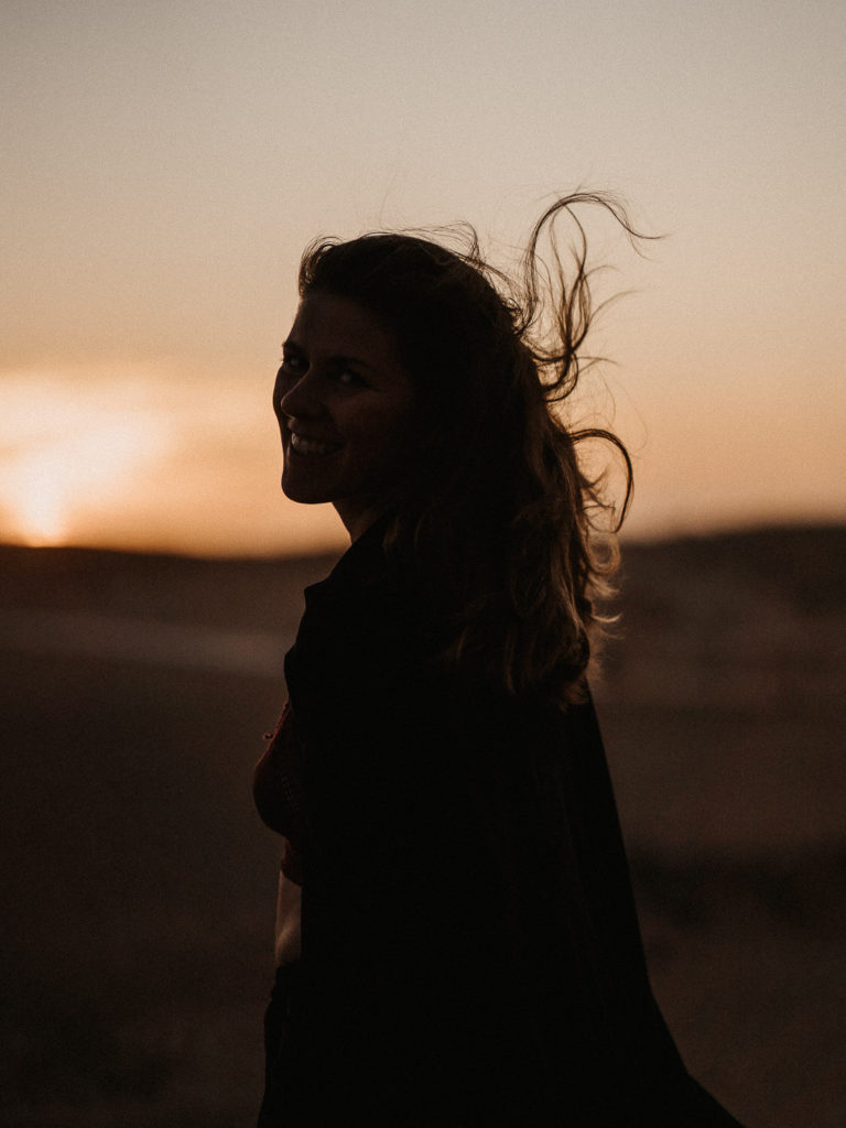 Göttinnen Shooting mit Sabrina in Canos de Meca bei Sonnenuntergang