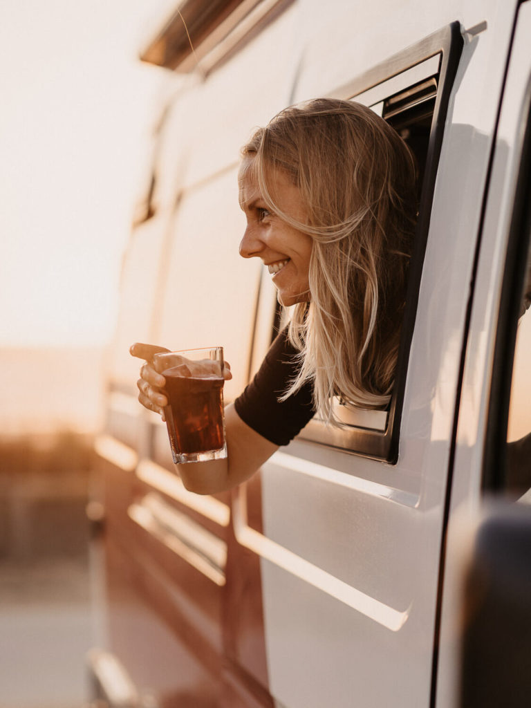 Vanlife Sonnenuntergang in El Palmar